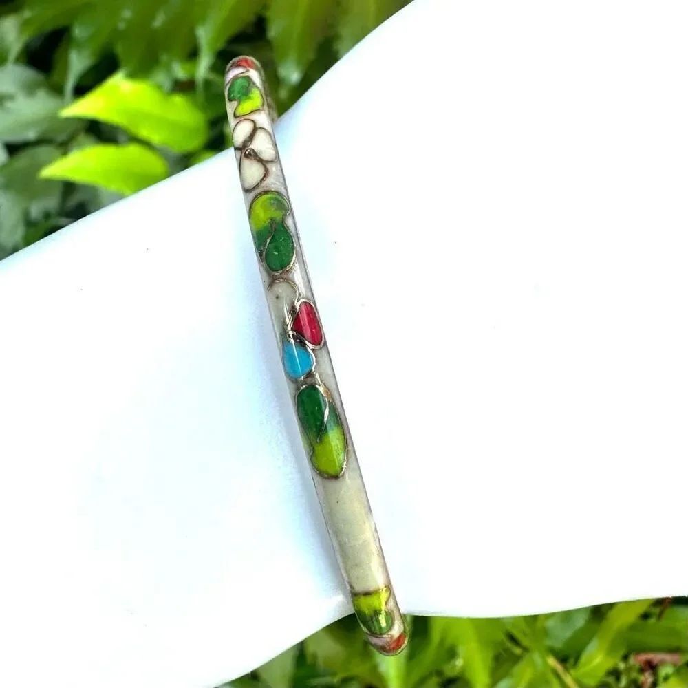 Cloisonné Thin Bangle bracelet